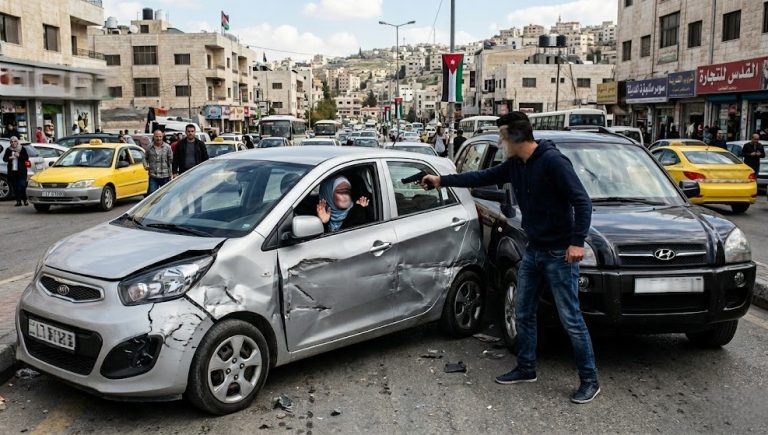 شاب يروّع فتاة بمسدس ويصدم مركبتها 4 مرات في عمّان بعد رفضها خطبته