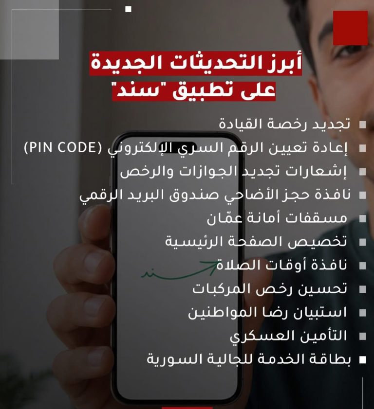 . تجديد الرخص وحجز الأضاحي.. تحديثات جديدة على تطبيق سند