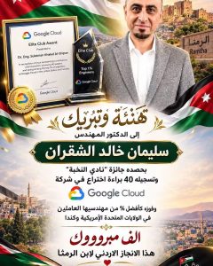 من الرمثا إلى العالمية.. سليمان الشقران يسجل 40 براءة اختراع بـ Google